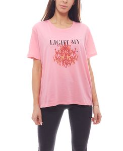 NA-KD Fashion Basic-Shirt oversized Damen Kurzarm-Shirt Light My Fire Rosa NA-KD Fashion Basic-Shirt oversized Damen Kurzarm-Shirt Light My Fire Rosa