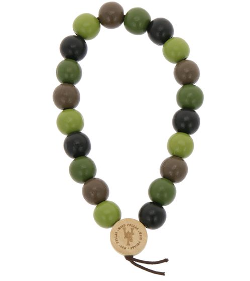 WOOD FELLAS Mode-Schmuck lockeres Holz-Armband Deluxe Pearl Bracelet Camouflage