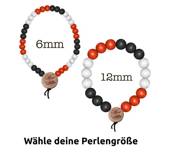 WOOD FELLAS Fashion Jewelry Loose Wood Bracelet Deluxe Pearl Bracelet Black  Red  White