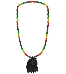 WOOD FELLAS Fashion Jewelry Trendy Necklace with Bob Marley Colorful Pendant WOOD FELLAS Fashion Jewelry Trendy Necklace with Bob Marley Colorful Pendant