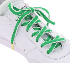  lacets TubeLaces, les meilleurs lacets à la mode, vert / blanc