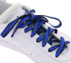 Zapatos TubeLaces Cordones de zapatos cordones llamativos Azul Real / Negro