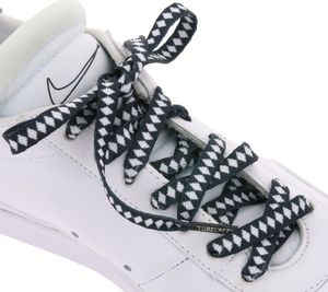 Zapatos TubeLaces Cordones ingeniosos cordones Bayern Negro / Blanco