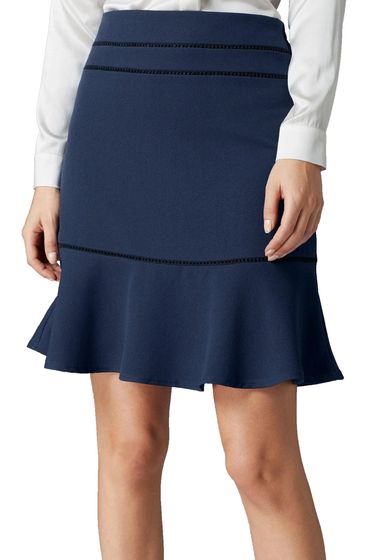 GUIDO MARIA KRETSCHMER mini jupe, jupe élastique à volants pour femme, taille haute bleu