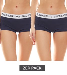 2er Pack U.S. POLO ASSN. Damen Unterwäsche zeitlose Panties Navy