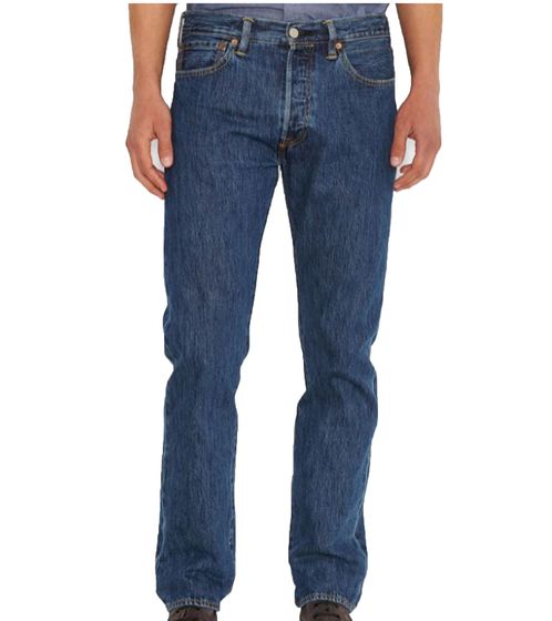 LEVI´S 501 Herren Straight Leg-Jeans Denim-Hose im 5-Pocket Stil Blau