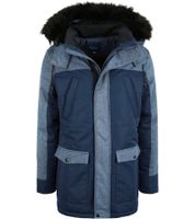Parka d hiver homme BLEND veste épaisse Mikael avec fausse fourrure amovible bleu