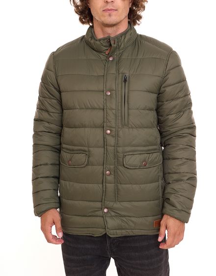 BLEND men s quilted jacket transitional jacket with stand-up collar Narve Green