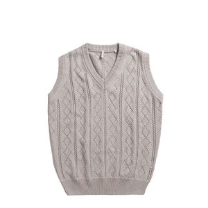 SUNFLOWER chaleco de suéter de argyle para hombre, suéter de punto atemporal, slip, beige occidental