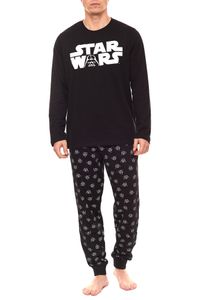 Pigiama da uomo Disney Star Wars Allover Darth Vader nero