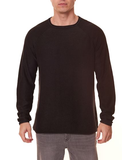 ONLY & SONS Dextor men's knit sweater solid color crew neck sweater 22016131 Black