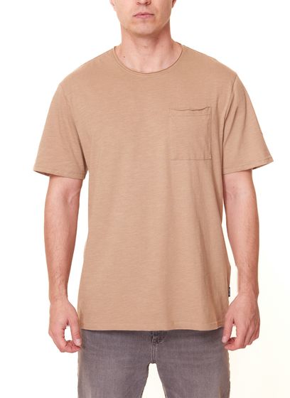 ONLY & SONS Roy Regular Men's O-Neck Shirt Casual Slub Fabric T-Shirt 22022531 Green