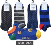 10 Paar JACK & JONES Unisex Freizeit-Socken oder Sneaker-Socken aus Baumwolle Onesize