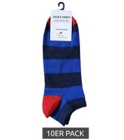 10 Paar JACK & JONES Unisex Freizeit-Socken oder Sneaker-Socken aus Baumwolle Onesize