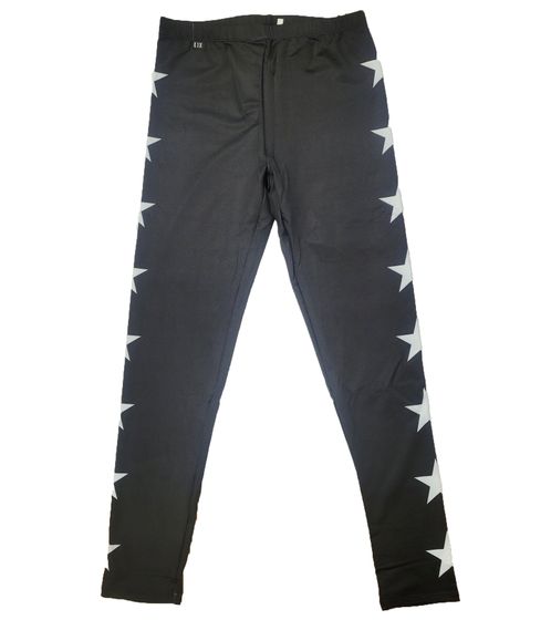 K1X | Kickz WMNS Workout Leggings Mujer Pantalones con estrellas 6500-0051/9068 Negro/Blanco