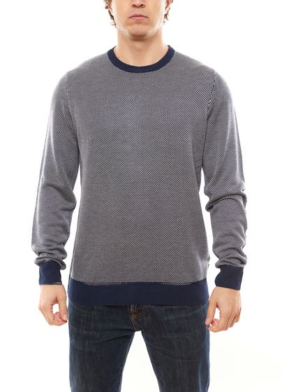 BLEND Londres Men's Casual Jumper Fine Knit Sweatshirt 20712232 194024 Blue