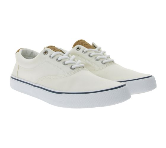 SPERRY Bahama Striper II Cvo SW Wave Siping Technology Zapatos náuticos para hombre STS22043 Blanco