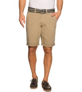 MILANO ITALY Bermuda Chino Uomo in Cotone Effetto Tinto in Capo Short 91-73761 Beige