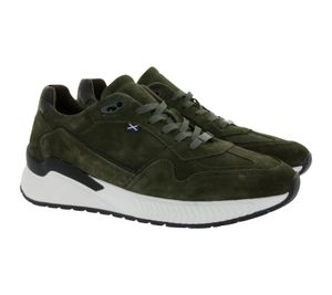 SCAPA Sports Collection Herren Echtleder-Sneaker mit dicker Sohle Alltags-Schnürer 10/5550CR 619 Khaki