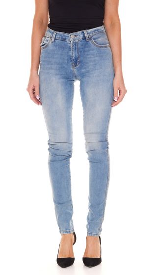 LTB New Tanya B Damen High Waist Jeans Skinny Denim-Hose mit Pinnow X Waschung 51242 14447 53063 Blau