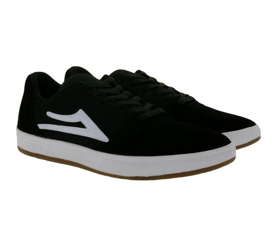 LAKAI Brighton Suede Zapatillas de deporte diarias para hombre con suela de copa XLK Zapatos con cordones MS221-0257-B00/BLKSD Negro