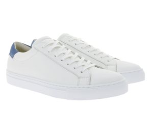 Jack & Jones JFWCorey Leather Noos baskets en cuir véritable pour hommes avec talon contrasté chaussures de ville 12202714 blanc