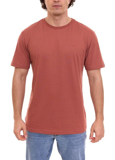 MAZINE Camisa de hombre Burwood T de algodón sostenible y vegana 22103900 rojo óxido