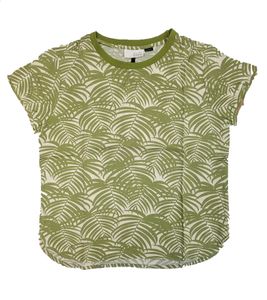 MAZINE Springs Blouse camicia girocollo da donna sostenibile e vegana 22134403 verde/beige