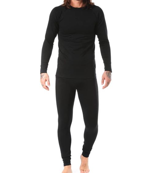 Planet Sports Seamless Set Base Layer Bottoms Ropa interior funcional para hombre sin costuras PS700007 negro