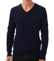 KKS STUDIOS Men s V-Neck Pullover Made of Pure Cashmere Sweater KK2350 26034 Navy