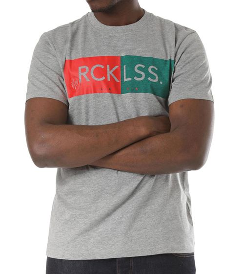 YOUNG & RECKLESS Stamp Herren T-Shirt Baumwoll-Shirt mit Frontprint 110035-853 Grigio