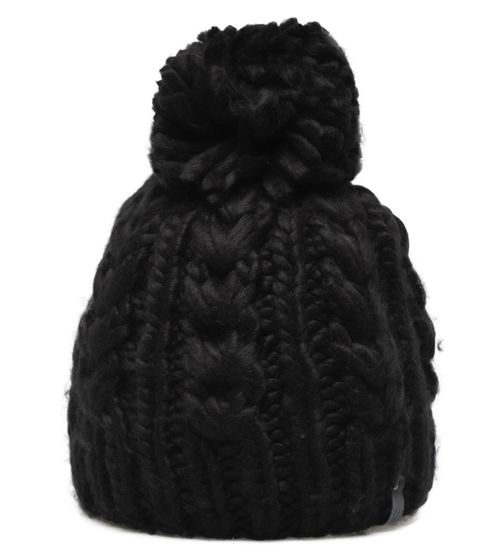 Berretto invernale da donna ROXY, comodo berretto invernale con design a trecce grossolane, berretto lavorato a maglia ERJHA03871 KVJ0 nero