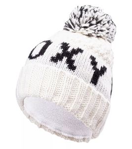 Gorro de invierno para mujer ROXY Tonic, gorro cálido de otoño con inscripción, gorro de punto ERJHA04019 WBS0 lana blanco