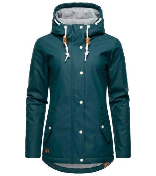 ragwear Marge veste de pluie pour femme, veste d extérieur végétalienne 2211-60031 2020 bleu