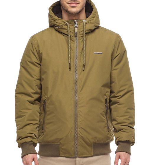 ragwear Maddy men s winter jacket, cozy functional jacket, 100% vegan hooded jacket, hiking jacket 2122-60004 5031 olive green