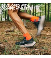 2 pairs of DANISH ENDURANCE anti-friction race men s running socks with grip padding sports stockings 160000 in black, white, gray