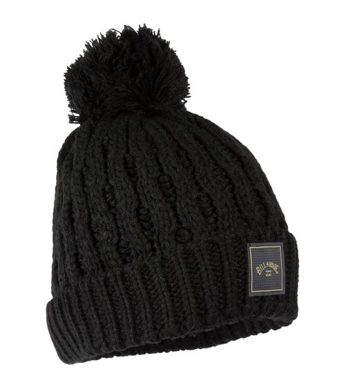 BILLABONG Good Vibes Beanie cómodo gorro de invierno cálido gorro con pompón Z6 BN02 BIF1 Negro