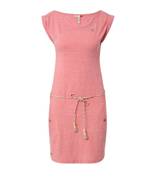 Ragwear Tag elegante vestido de punto para mujer con cuello redondo 2211-20006 4043 rosa