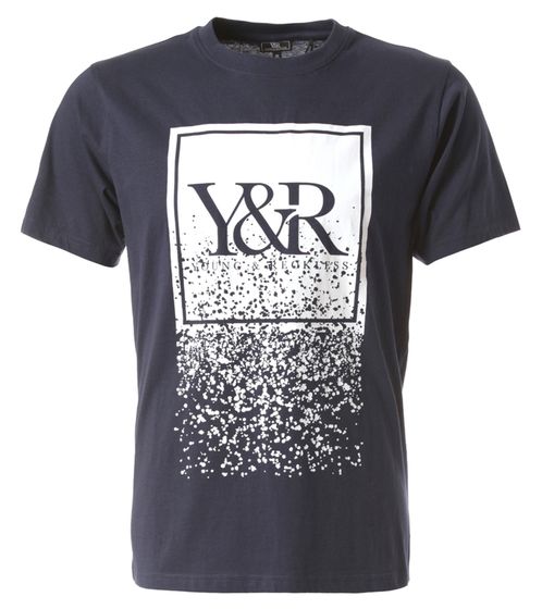 YOUNG & RECKLESS Trademark Crumble t-shirt en coton pour homme avec imprimé sur le devant MTT1723BLK noir