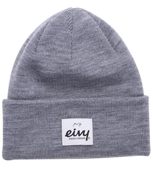 eivy Watcher Beanie warming women's winter hat, cuff hat, knitted hat with logo patch, one size, designed in Sweden, 6221-190234, gray melange, gray melange