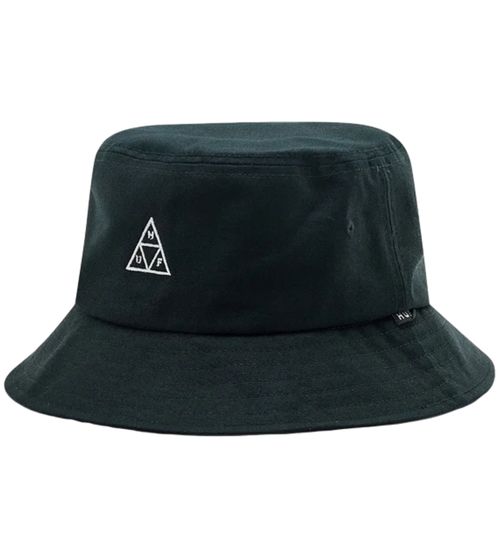 HUF Essentials Hat elegante sombrero de pescador con logo estampado en la parte delantera HT00618 Negro