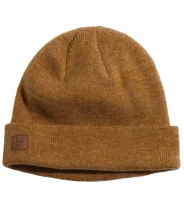 COAL The Harbour Beanie bonnet d hiver simple, bonnet tricoté confortable avec patch logo 207413 marron