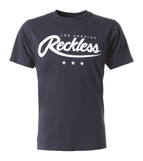 YOUNG & RECKLESS National Glory T-Shirt fashionable cotton shirt with print on the front navy