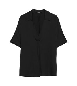 algún día. Blusa de mujer, elegante blusa camisera con cuello en V 22707841 Negro