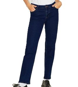 Jeans da donna JJXX Seoul con pantaloni in denim a gamba dritta a vita media 37465434 blu