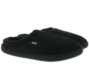 Zapatillas de casa Newdenber para hombre, zapatillas forradas con suela de TPR, color negro