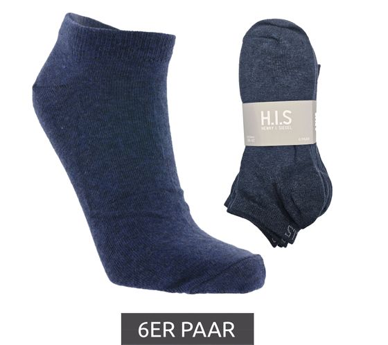 6er Paar H.I.S Sneaker-Socken Oeko-Tex zertifizierte Baumwoll-Strümpfe 8915F.018 546 Blau