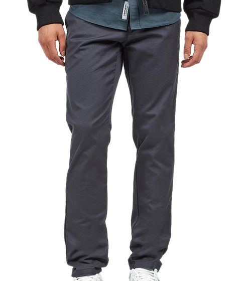Pantalón chino de hombre Carhartt Lamar, corte slim, pantalones business con parche con logo I003367 E102 gris