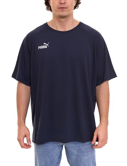 PUMA team FINAL Casuals chemise à manches courtes durable pour hommes avec dryCELL 657385 06 bleu foncé