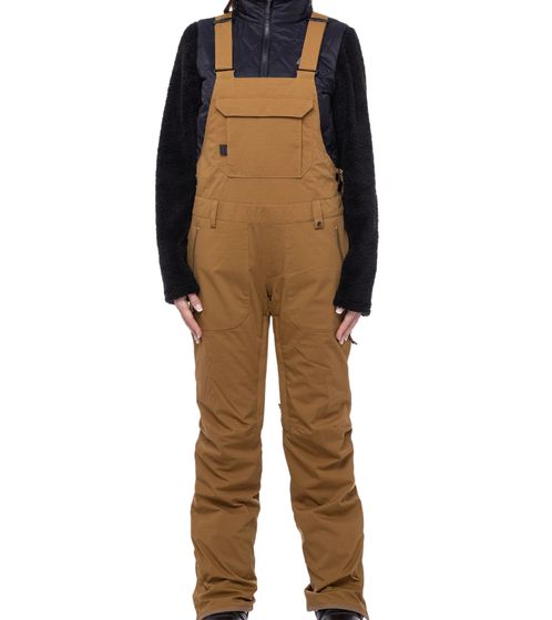 686 Magic women s ski dungarees winter dungarees with infiDRY fabric and trousers-jacket connect system M2W406 brown